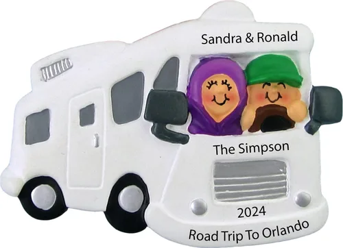 Miniatura 11 de Adorno de Navidad familiar personalizado para caravana 2025 – Decoración personalizada para caravana, autocaravana o remolque de viaje – Regalo