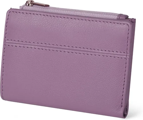 Billetera Oak Leathers para mujer de piel de grano completo - Pequeña con protección RFID, monedero para monedas, tarjetero de crédito y DNI para