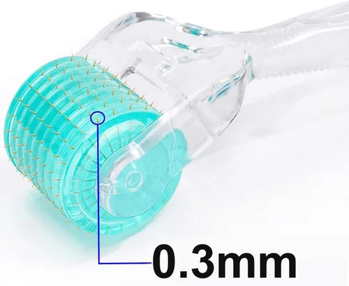 Miniatura 9 de Derma Roller - 192 agujas de titanio de 0.012 in - Rodillo de microagujas cosmética herramienta de microdermoabrasión para cara - Incluye estuche