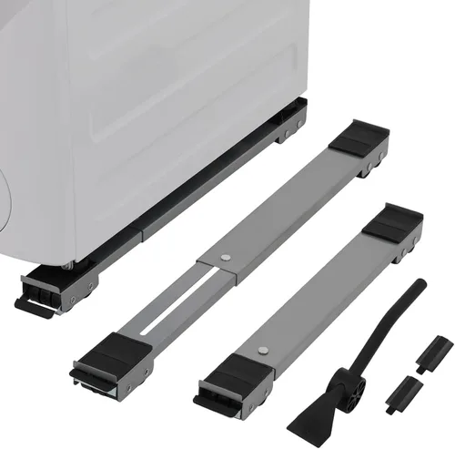 Miniatura 9 de LUCKUP Rodillos de electrodomésticos resistentes con barra de palanca, soporte extensible para lavadora, rodillos para muebles, base de refrigerador