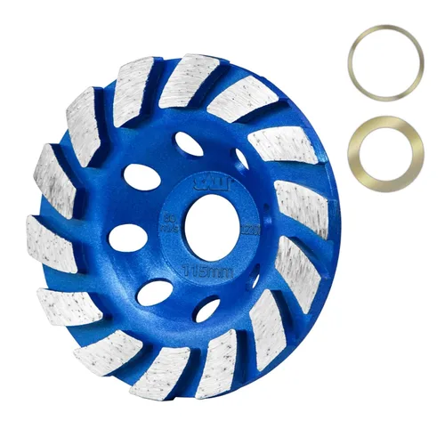 Miniatura 8 de SALI 5 piezas de muela de molienda de diamante para hormigón de 4 1/2 pulgadas para pulido y limpieza de superficies de piedra, cemento, mármol