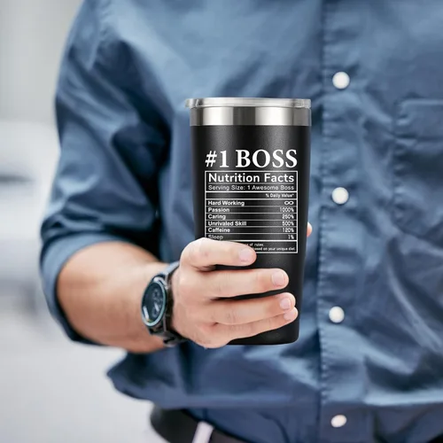 Miniatura 5 de MASGALACC Regalos para jefes para hombres y mujeres, regalo genial del día del mejor jefe del mundo para jefes de parte de empleados, vaso