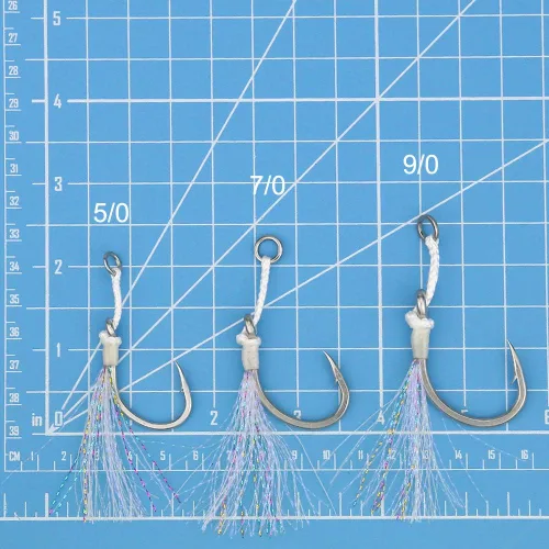 Miniatura 3 de OCEAN CAT Glow Assist - Anzuelos de pesca Jigging Jigs - Ganchos de caída lenta y rápida de acero inoxidable, ganchos circulares para bailar