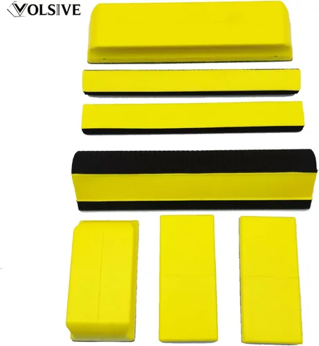 Miniatura 7 de VOLSIVE Juego de 7 piezas de bloque de lijado manual, almohadilla de lijado manual rectangular de mano, formas surtidas intercambiables de gancho