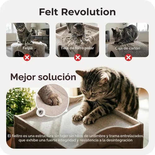 Miniatura 3 de Casas de interior para gatos de interior, cueva cubierta con aislamiento cálido para gatos de interior, fuerte capacidad resistente a los arañazos
