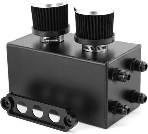 4 unidades AN10 tanque de depósito de aceite de entrada de tanque de depósito de doble filtro de respiradero, kit de tanque deflectado tamaño