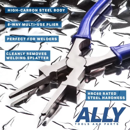 Miniatura 4 de ALLY Tools - Alicates de soldadura MIG multifuncionales profesionales de 8 pulgadas antioxidantes, fiables y duraderos