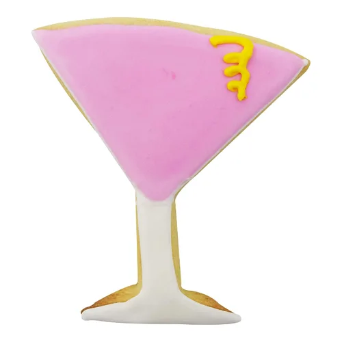 Miniatura 4 de R&M International 1978 Cortadores de galletas para bebidas, copa de martini, flauta de champán, botella de champán, botella, copa de vino, vaso