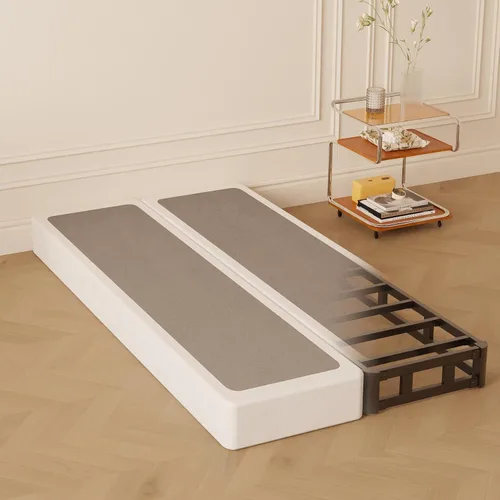 Miniatura 16 de Maenizi Somier de 9 pulgadas para cama Queen, base de cama de metal resistente con funda de tela, base de colchón, fácil montaje, sin ruido