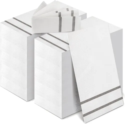 Yinder 400 toallas desechables para invitados, toallas de mano de papel a granel, elegantes servilletas de papel decorativas para baño, cocina,
