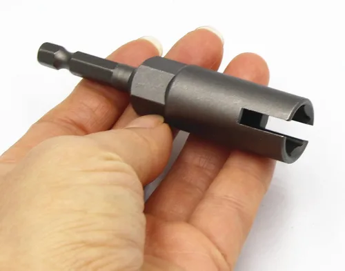 Miniatura 4 de 1 pieza de destornillador profundo de tuerca de ala, 1/4" de vástago hexagonal con ranura para tuerca de ala, herramienta de enchufe de tuerca