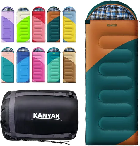 Miniatura 8 de Saco de dormir de campamento, sacos de dormir de 32 ℉ para adultos, niños, adolescentes, clima frío, cálido saco de dormir de invierno para 3-4