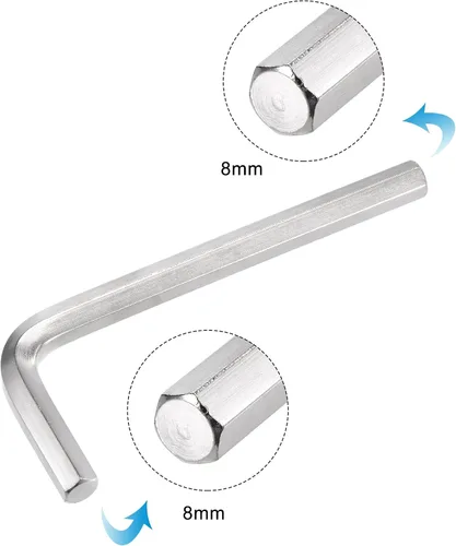 Miniatura 4 de uxcell Llave hexagonal de 0.315 in, herramienta de reparación CR-V en forma de L
