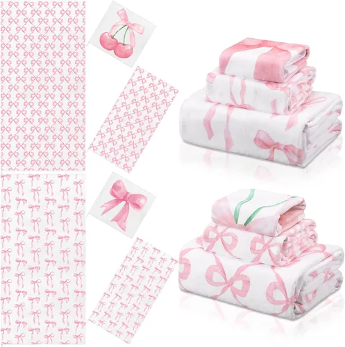Miniatura 6 de VitalCozy Juego de 6 toallas de mano de playa para baño, diseño de conchas costeras, estrellas de mar náuticas, toallas de baño para cocina, baño