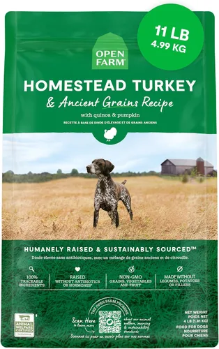 Miniatura 25 de Open Farm, Alimento seco para perros con granos ancestrales, rico en proteínas y nutrientes, 90% de proteína animal mezclada con frutas, verduras