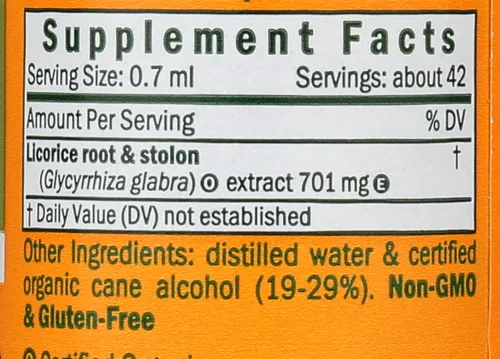 Miniatura 3 de Herb Pharm Extracto líquido de regaliz orgánico certificado para soporte del sistema endocrino - 1 onza (DLIC01)