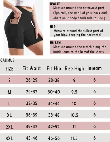 Miniatura 5 de CADMUS Pantalones cortos de yoga de cintura alta para mujer de 3 pulgadas, 4 pulgadas, 6 pulgadas, 7 pulgadas, 8 pulgadas, sensación desnuda