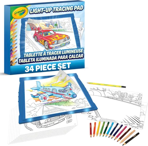 Miniatura 2 de Crayola Almohadilla de trazado iluminada: proyector de dibujo y trazado azul, para niños, regalos de vacaciones y Navidad para niñas y niños, mesa