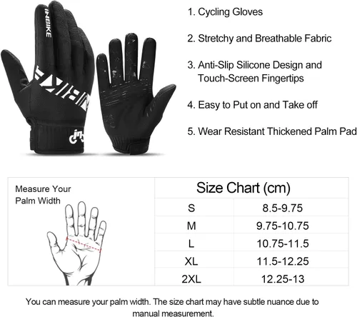 Miniatura 6 de INBIKE - Guantes para bicicleta de montaña MTB, categoría BMX, categoría ATV, todoterreno, DH, de descenso, para ciclismo, carretera, carreras