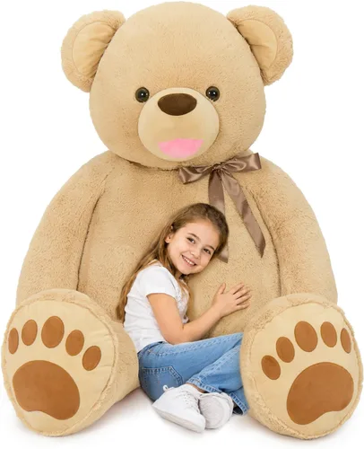 Miniatura 12 de Tezituor Oso de Peluche Marrón Beige de 24 Pulgadas - Juguetes de Oso de Peluche para Niños y Niñas