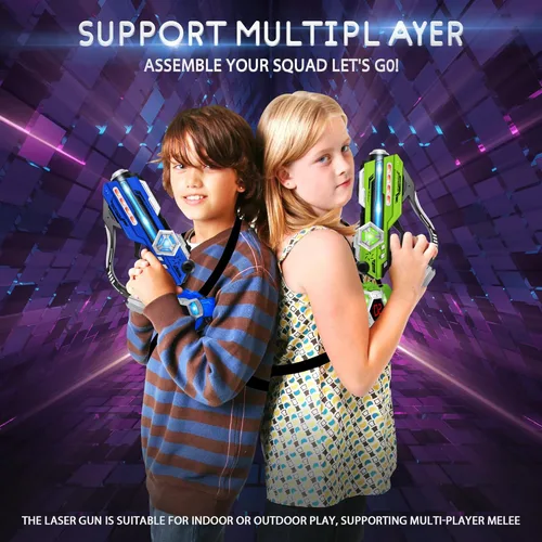 Miniatura 6 de Juego de 4 pistolas láser con pantalla LED digital, regalos para adolescentes y adultos, niños y niñas, adultos y diversión familiar, regalo