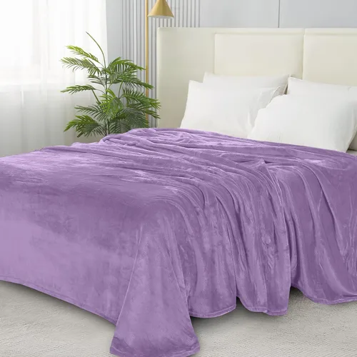 Miniatura 18 de Elegant Comfort Manta ultrasuave de microterciopelo de lujo, suave, mullida, tamaño matrimonial/queen, verde