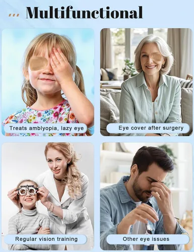 Miniatura 5 de 100 parches adhesivos para los ojos para niños, parche médico desechable transpirable para ambliopía ojo perezoso, vendajes adhesivos sin látex
