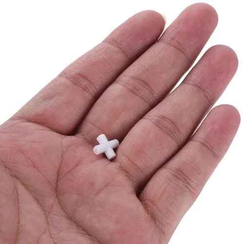 Miniatura 5 de MECCANIXITY Agitador magnético mezclador barra de agitación 10 mm (0.39 ") x10mm forma de cruz PTFE imán de revestimiento blanco para laboratorio 4