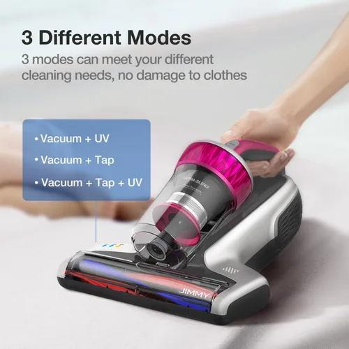 Miniatura 6 de Aspiradora de colchón Jimmy WB73, aspirador para pelo de mascotas, aspirador de cama con UV y ultrasónico, succión fuerte, reconocimiento de polvo