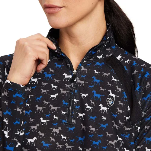 Miniatura 3 de ARIAT Camiseta Sunstopper 2.0 con cremallera 14 para mujer