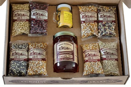 Miniatura 2 de Amish Country Popcorn Juegos de regalo variados de 4 onzas Estilo antiguo, sin OMG y sin gluten (Juego de regalo cerrado variado, 8-4 onzas)