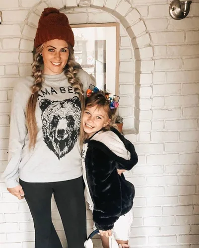 Miniatura 7 de Blooming Jelly - Sudadera holgada de manga larga para mujer, de cuello redondo con estampado de mamá oso