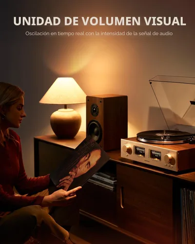 Miniatura 5 de QLEARSOUL HiFire X - Reproductor de discos de vinilo, sistema de tocadiscos de alta fidelidad audiófilo con altavoces de estantería de 100 W