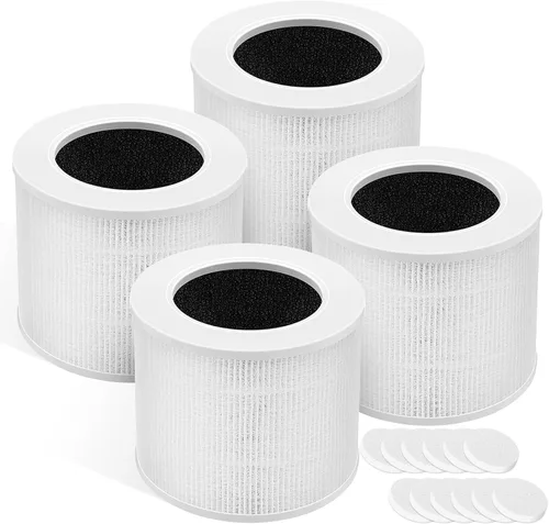 Miniatura 10 de 2 paquetes de filtros Core Mini H13 True HEPA para LEVOIT Core Mini Core Mini-P Purificador de Aire, Filtro de Repuesto 3 en 1 HEPA, Carbón Activado