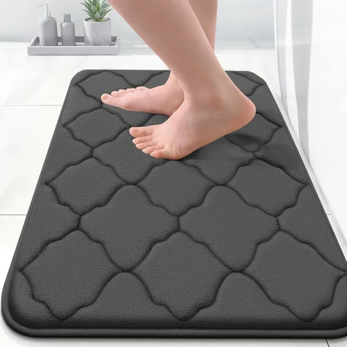 Miniatura 333 de OLANLY Alfombra de Baño de Espuma Viscoelástica de 24 x 16 pulgadas, Ultra Suave y Absorbente, Alfombras de Baño Antideslizantes, Cómodas, Lavables