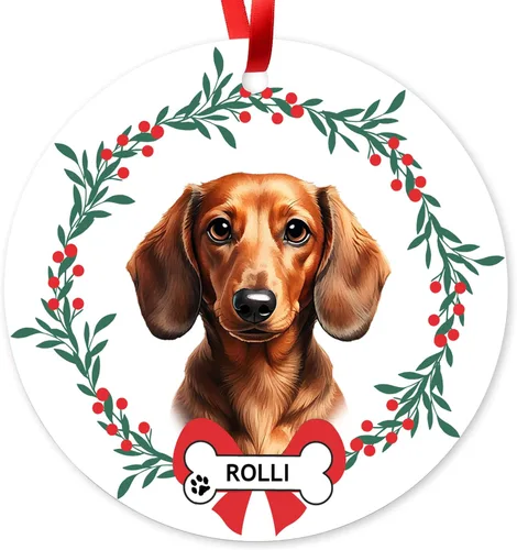 Miniatura 16 de Adorno de Navidad personalizado de Beagle, adorno personalizado con nombre de mascota, regalos para los amantes de los perros Beagle, decoración