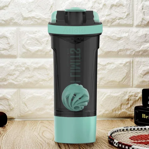 Miniatura 6 de Artoid Mode Botella Batidora de Proteínas de 24 Onzas, Tecnología de Mezcla Dual, Sin BPA, Verde Aqua/Negro