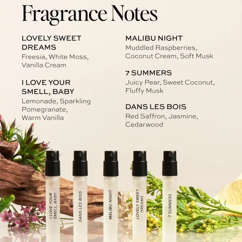 Miniatura 4 de Muestra de Perfume DIME Beauty, Hipoalergénico, Perfumes Limpios, Eau de Toilette Para Mujer (Set de 5, 2 ml)