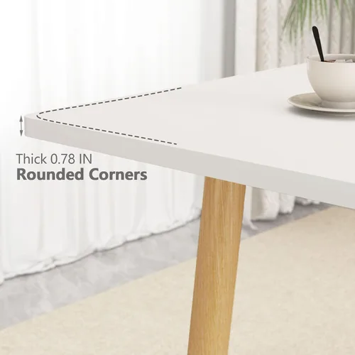 Miniatura 11 de 47" personas giratorias plegables de madera de la tabla de comedor de la mesa de comedor de la cocina 4-6