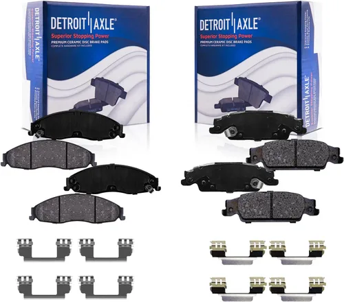 Miniatura 42 de Detroit Axle - Pastillas de freno traseras para Mercedes-Benz C230 C240 C280 C320 C350 CLK320 CLK350 CLK430 E300 E320 E420 E430 SLK350, pastillas