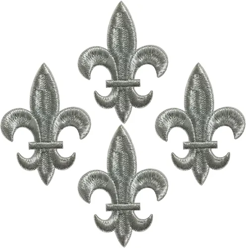 Miniatura 10 de 10 parches de lentejuelas doradas de flor de lis, parches termoadhesivos para ropa de manualidades, sombreros de vestir Modelo 5