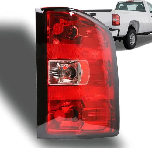 Miniatura 8 de Ensamble de luz trasera Nakuuly Compatible con 2007-2013 Chevy Silverado 1500 2500HD 3500HD GMC Sierra 2500 HD 3500 HD Luz trasera lateral del lado