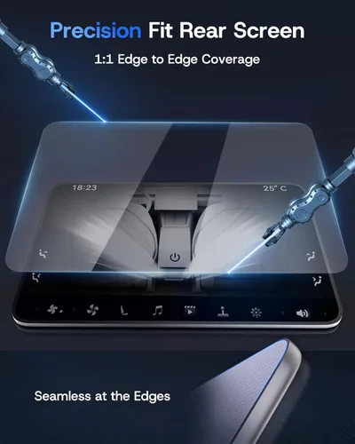 Miniatura 6 de Protector de pantalla trasera de 8 pulgadas para Tesla Model Y Juniper/Model 3 Highland, [HD y sin bordes y 9H] Protector de pantalla de vidrio