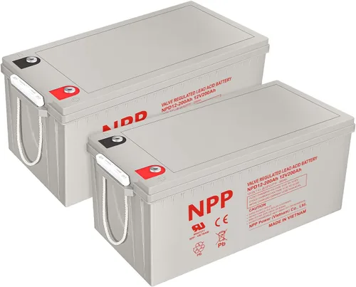 Miniatura 9 de NPP NPD12-100Ah (T16A, 2 piezas) Batería AGM SLA de ciclo profundo de 12 voltios, 12 V, 100 Ah, batería de ciclo profundo de 1200 amperios