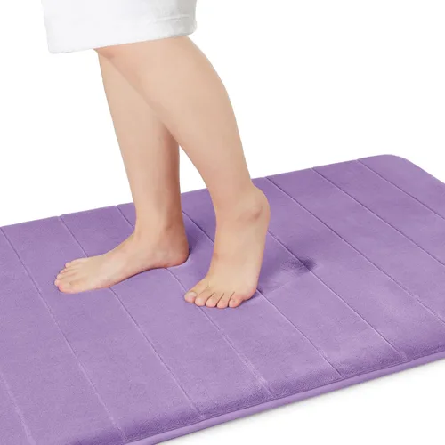 Miniatura 26 de Yimobra Tapete de baño de espuma viscoelástica, súper suave, absorbente, antideslizante, de secado rápido, lavable a máquina, tapete para bañera