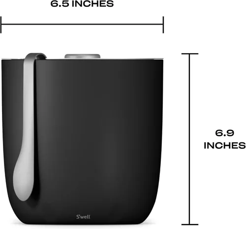 Miniatura 4 de S'well Cubo de hielo con pinzas, 68oz, ónix