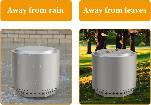 Miniatura 6 de Tapa de 49,8 cm para fogata Solo Stove Bonfire 2.0, con asa, cubierta dura de acero inoxidable con cubierta para parrilla, accesorios para estufa