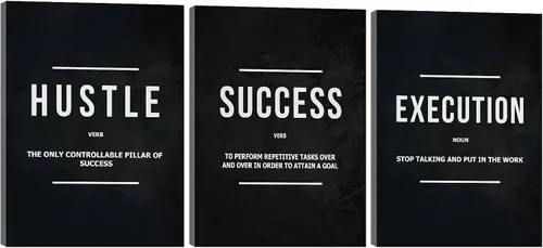 Miniatura 8 de Halioyo Pósteres motivacionales en lienzo, arte de pared inspirador, cita de empresario, decoración de pared, obra de arte para sala de estar