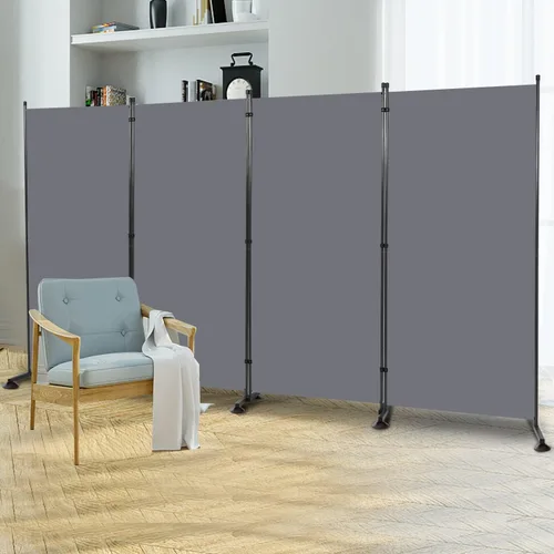Divisor de habitación de 6 pies de pantallas plegables de privacidad, 4 paneles divisores de habitación con diseño independiente, divisor de pared