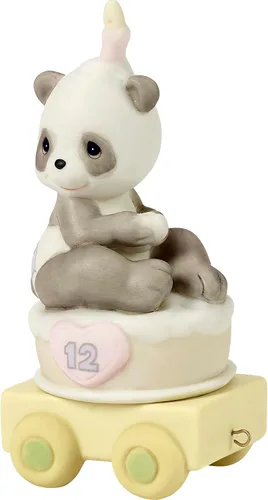 Miniatura 3 de Precious Moments Tren de Cumpleaños Panda, Edad 12, Da una Sonrisa y Deja que Comience la Diversión, Regalo de Cumpleaños para Niños y Niñas de 12